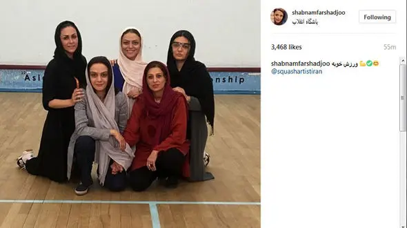 بازیگران زن معروف در تیم اسکواش! 