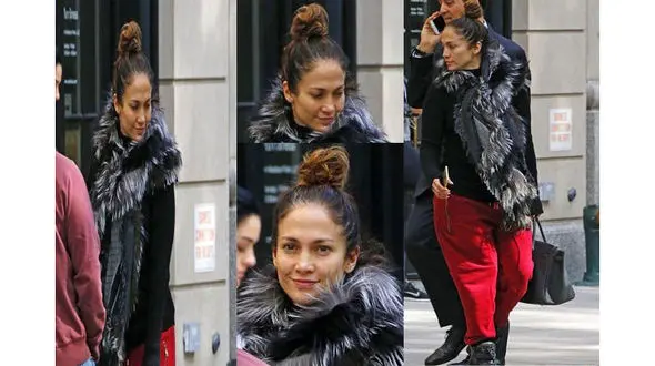 چهره عجیب جنیفر لوپز در خیابان های نیویورک+ عکس