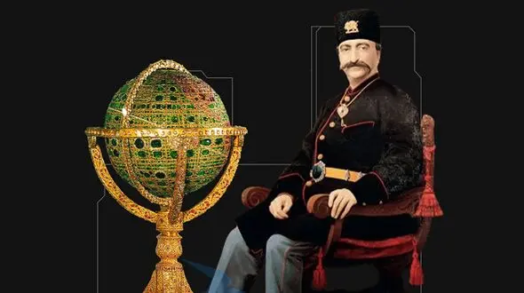 فیلم / کره جواهرنشان ناصرالدین شاه چقدر می ارزد؟ / 51 هزار الماس و 1575 قطعه زمرد 