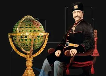 فیلم / کره جواهرنشان ناصرالدین شاه چقدر می ارزد؟ / 51 هزار الماس و 1575 قطعه زمرد با ...