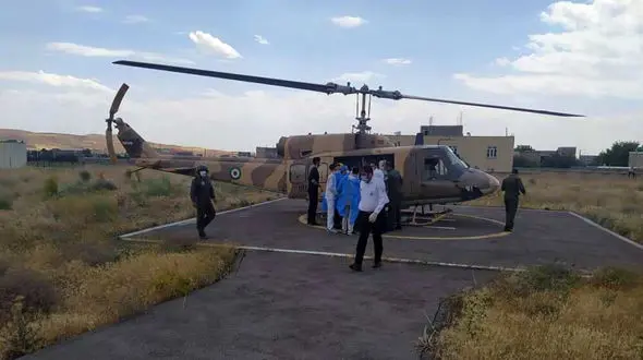 گیر کردن کشاورز داخل خرمنکوب 