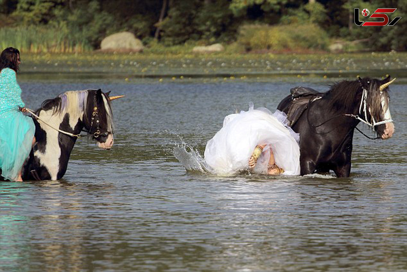 عروس روز جشن ازدواج اش موش آب کشیده شد! / حادثه عجیب در مراسم جشن