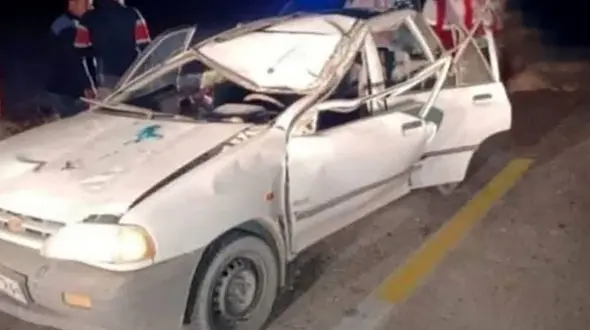 تصادف مرگبار پراید با گاو / یک سرنشین جان باخت