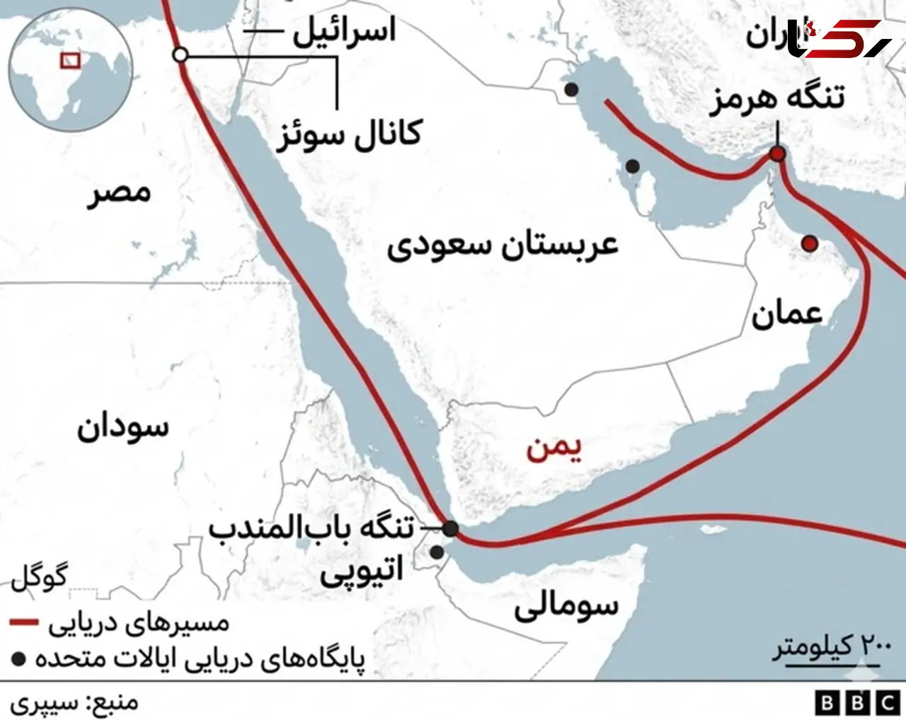 بسته ماندن تنگه باب‌المندب قیمت نفت را به بالای ۱۳۰ دلار می‌رساند