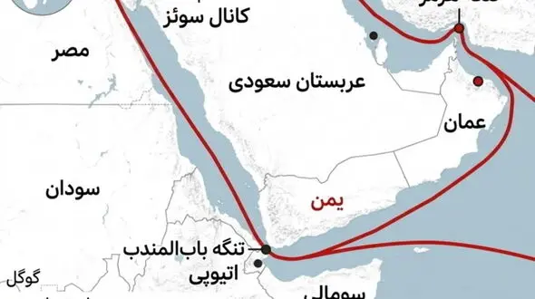 بسته ماندن تنگه باب‌المندب قیمت نفت را به بالای ۱۳۰ دلار می‌رساند