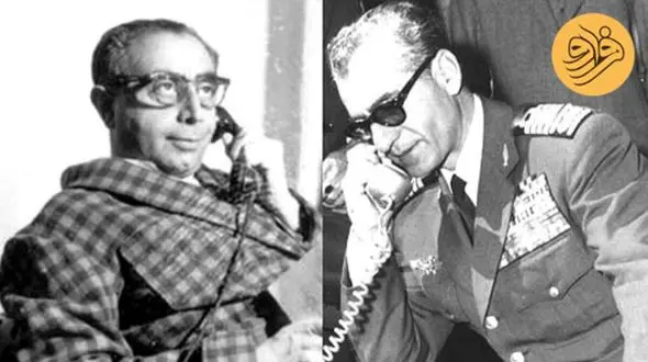 عکس کمتر دیده شده علی امینی در حال مکالمه با شاه!