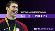 مایکل فلپس  جایزه یک عمر دستاورد از آن خود کرد