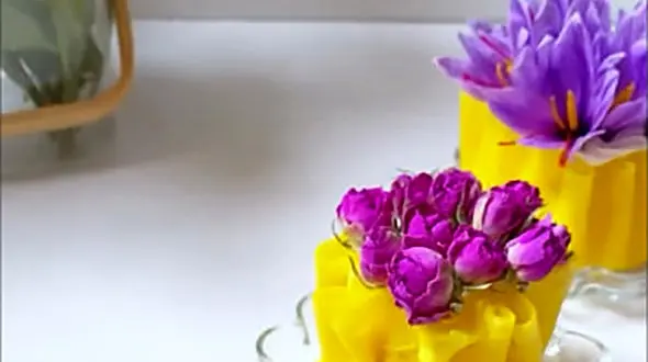 دستور تهیه کرپ زعفرانی + فیلم