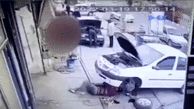 فیلم دیدنی از معجزه زنده ماند مرد تعمیرکار در زیر خودروی ال نود در میانه