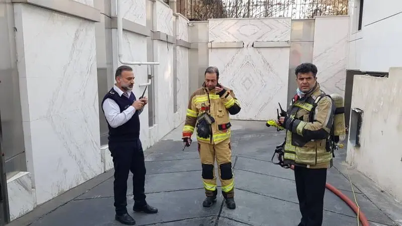 آتش سوزی در خیابان گاندی  