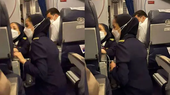 اقدام به موقع مهماندار پرواز اهواز - تهران مسافر بیمار را از مرگ حتمی نجات داد + عکس