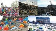 کوهنوردان دماوند را نابود کرده اند / تجمع زباله و فضولات حیوانی عامل ویرانی دماوند + عکس و صوت