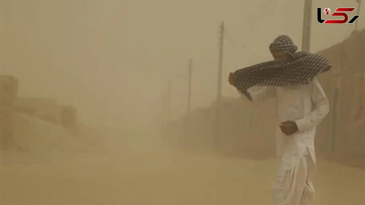 فیلم طوفان شدید گرد و غبار در صحرای نجف 
