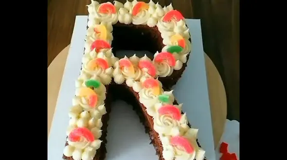 طرز تهیه کیک شکلاتی حروف انگلیسی / فیلم