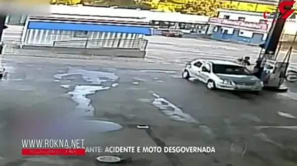 حادثه ای وحشتناک در پمپ بنزین+ فیلم 