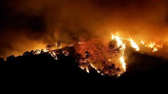 فیلم آتش سوزی در پشت بام یک خانه در شهرک اوج 