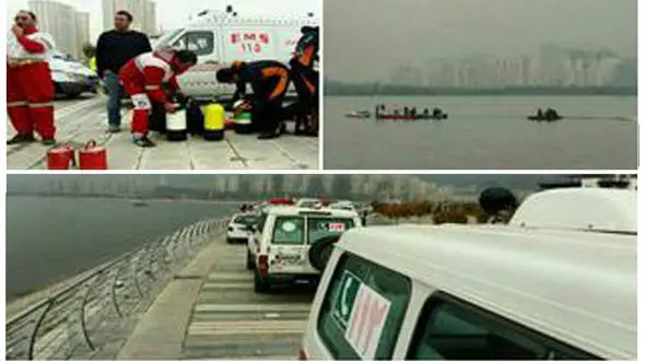 خلبان حادثه سقوط هلی کوپتر در دریاچه چیتگر جان سپرد + تصاویر