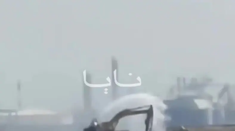 فیلم لحظه حمله پهپادی به تاسیسات گاز مایع آمریکا در مصر