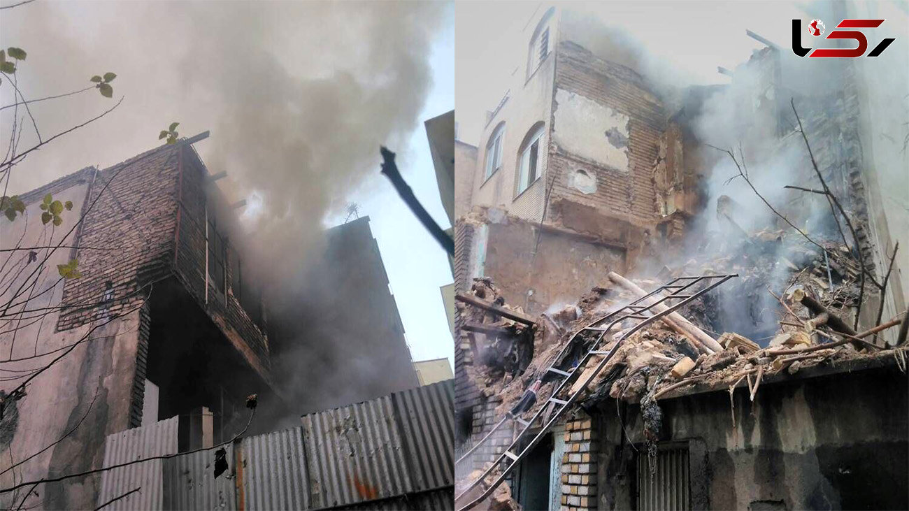 آوار وحشتناک ساختمان 3 طبقه در قلب تهران ! / صبح امروز رخ داد + فیلم حادثه