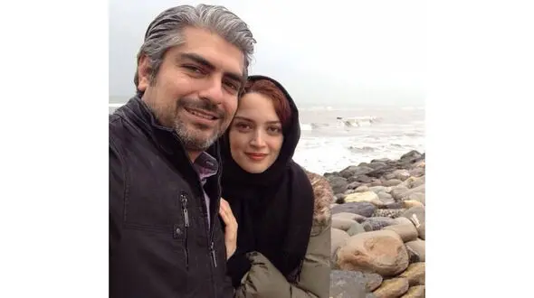 سلفی خاص بازیگر زن و مرد ایرانی لب ساحل! +عکس 