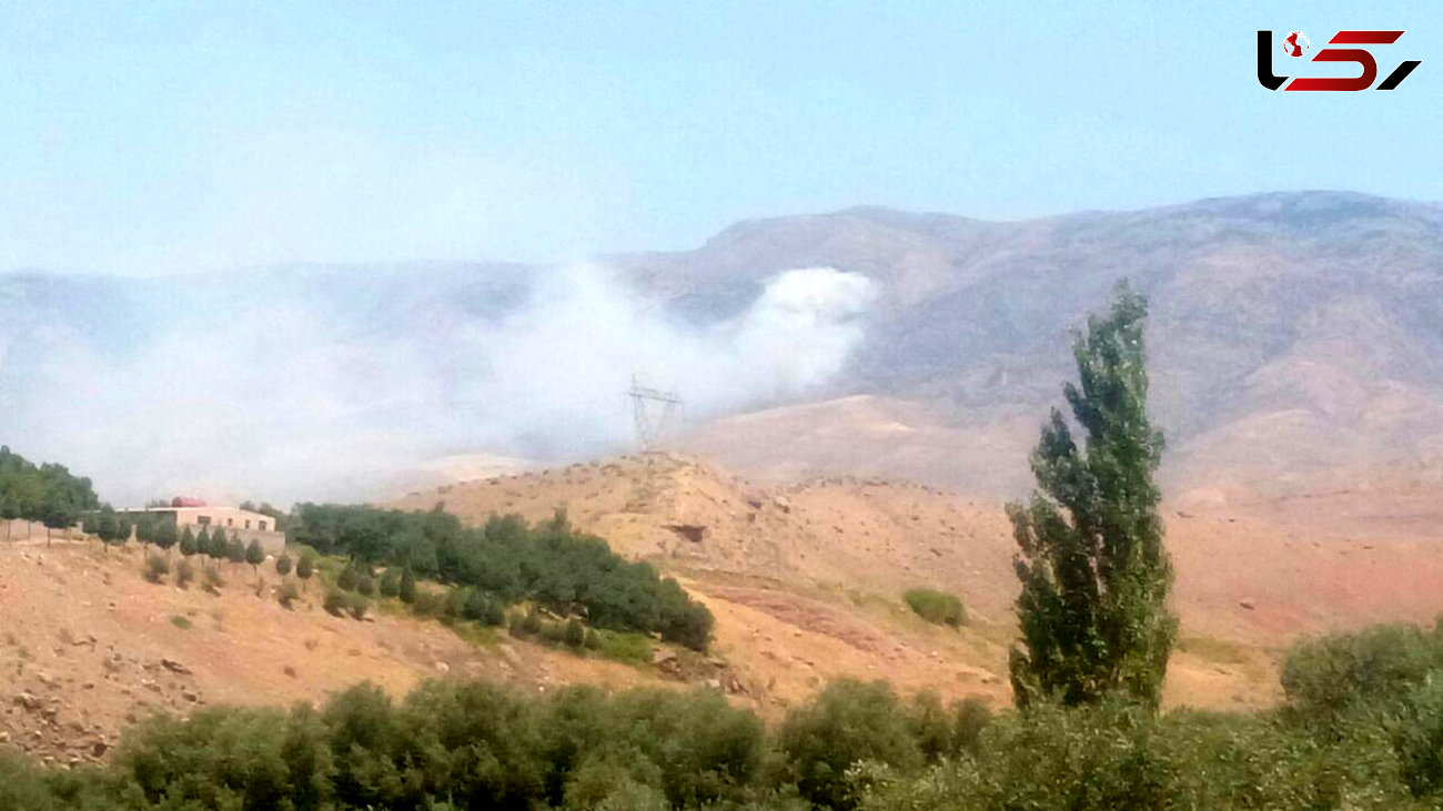 آتش‌سوزی مراتع در لوشان + عکس