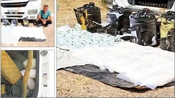 رشوه ۳۰ میلیون تومانی برای قاچاق محموله شیشه در مرز تایباد + عکس