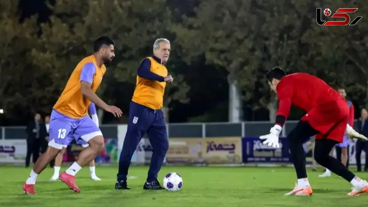 پزشکیان در تمرین تیم ملی پا به توپ شد+ عکس