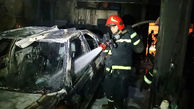  ۵ خودرو سواری در تعمیرگاه مکانیکی یک شیرازی در آتش سوخت