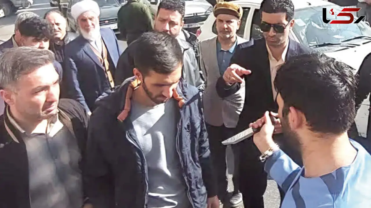 بازسازی صحنه جنایت جلوی مجتمع مشهد توسط سانتافه سوار قاتل