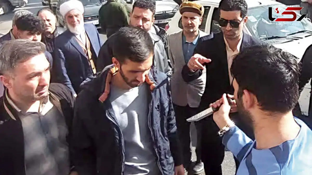 بازسازی صحنه جنایت جلوی مجتمع مشهد توسط سانتافه سوار قاتل