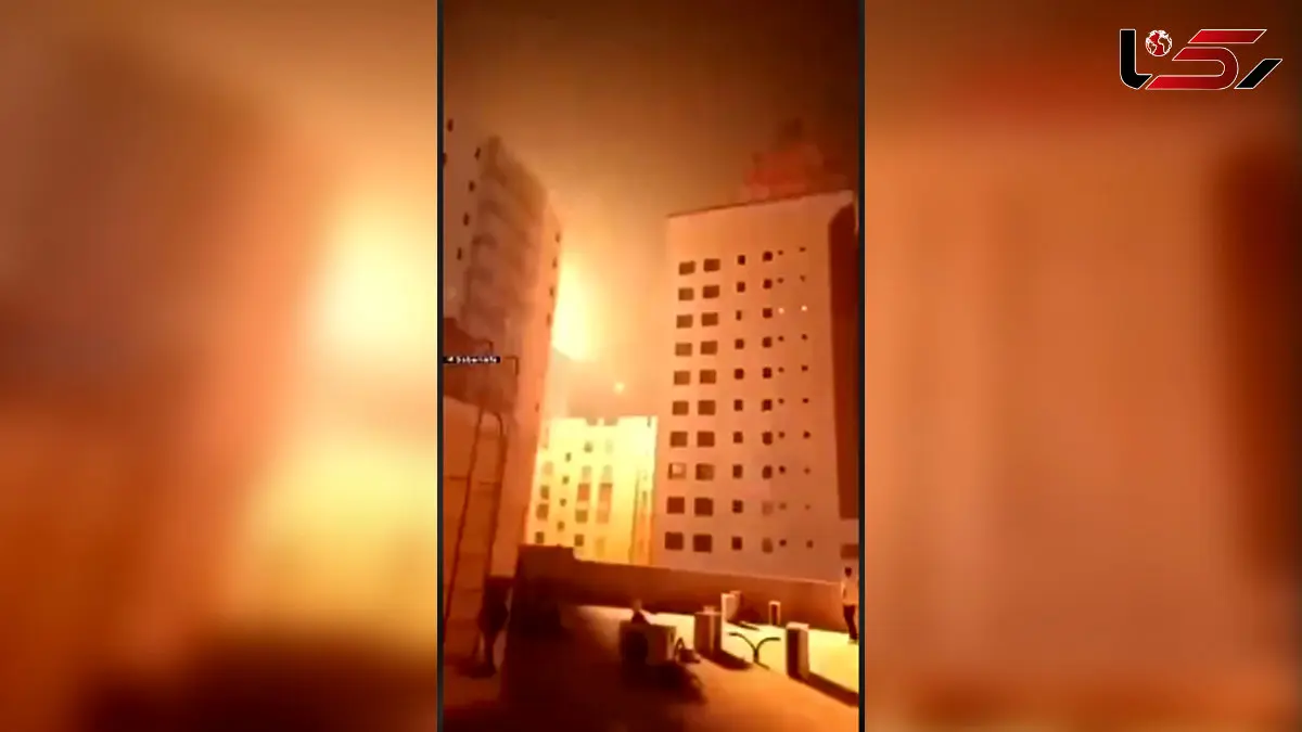 فیلم لحظه اصابت موفق پهپاد ایران به هتل هایت در بحرین