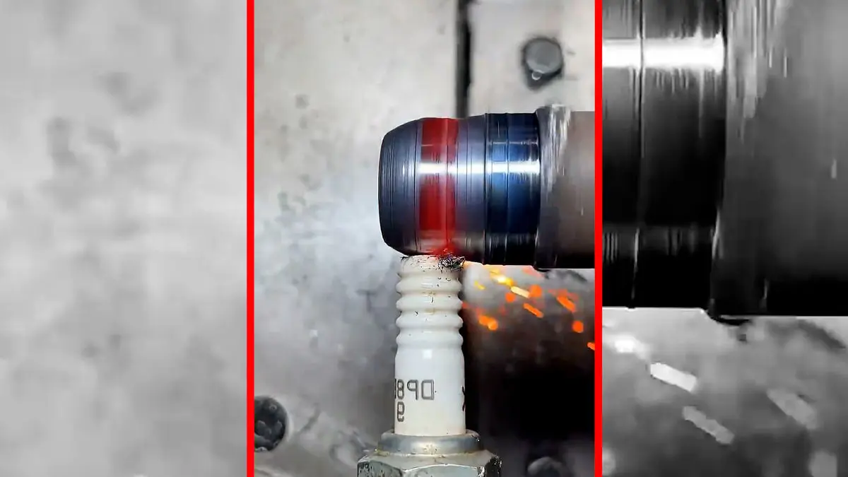 فیلم شکل دهی فلز با سرعت بالا و اصطکاک با شمع خودرو