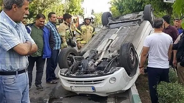 واژگونی تیبا در آبادان حادثه آفرید