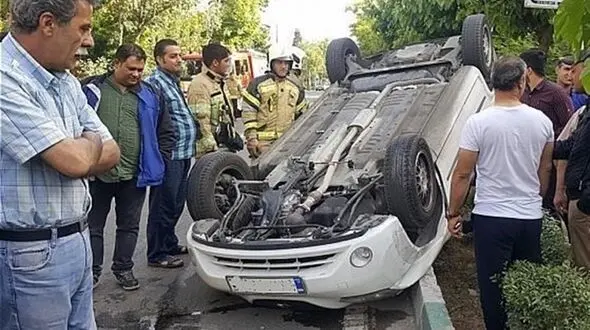 واژگونی تیبا در آبادان حادثه آفرید