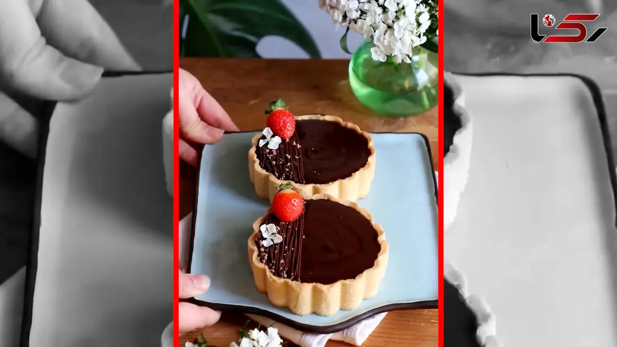 فیلم طرز تهیه تارت شکلاتی مجلسی