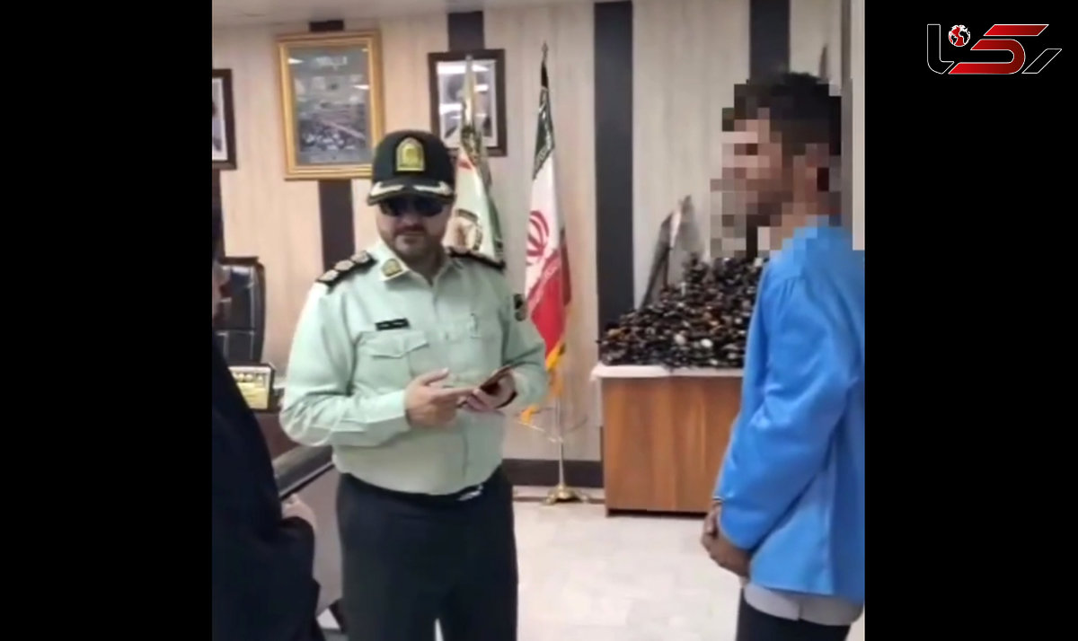 فیلم لحظه رویارویی دزد زن جوان اسلامشهری در مقر پلیس آگاهی