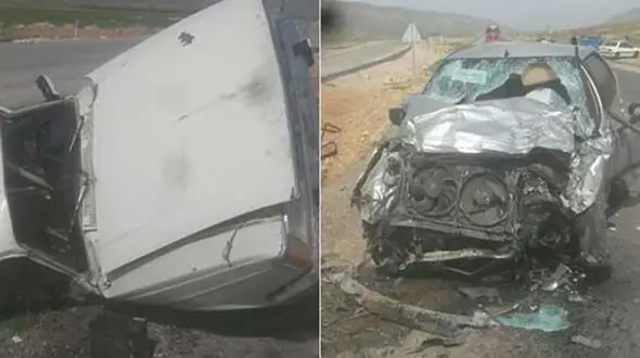  مادر و فرزند 8 ماهه اش در تصادف دو خودرو جان باختند+عکس 