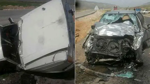 مادر و فرزند 8 ماهه اش در تصادف دو خودرو جان باختند+عکس 