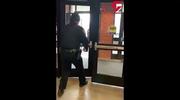 موجود مرموز اداره پلیس را به هم ریخت + فیلم