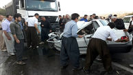 تصادف زنجیره ای 5 خودرو در باغ بهادران  اصفهان / 18 زن و مرد و کودک مصدوم شدند