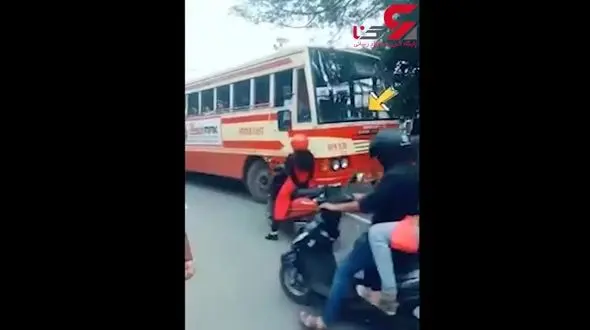 درس عبرتی که راننده زن به راننده متخلف اتوبوس داد + فیلم 