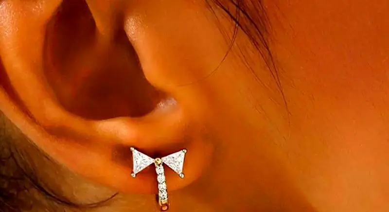 گوشواره پاپیون طلا