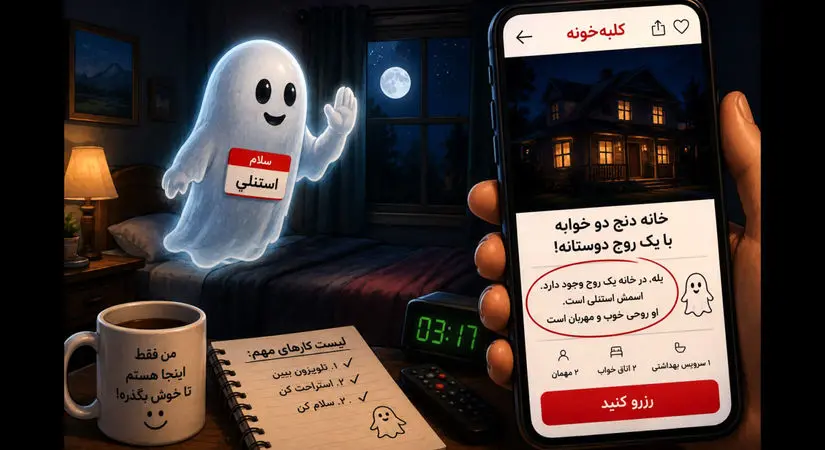  آگهی متفاوت خانه اجاره ای / این خانه روح مهربان دارد  / حانیه : گفته بود روح مهربان اما این روح اذیتم می کند + نظر علمی درباره روح