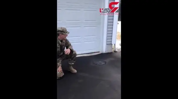 خوشحالی این سگ از بازگشت صاحب سربازش را ببینید+فیلم