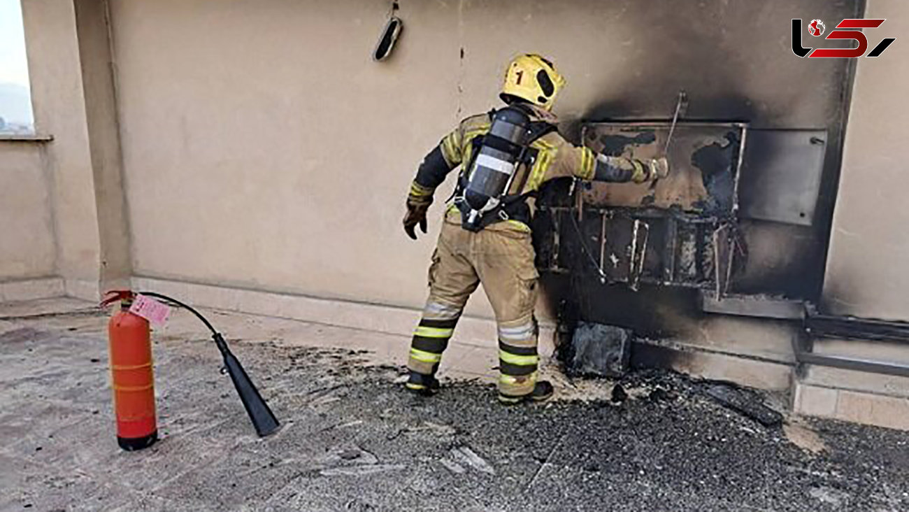 آتش سوزی در یک مجتمع مسکونی در خیابان ولیعصر