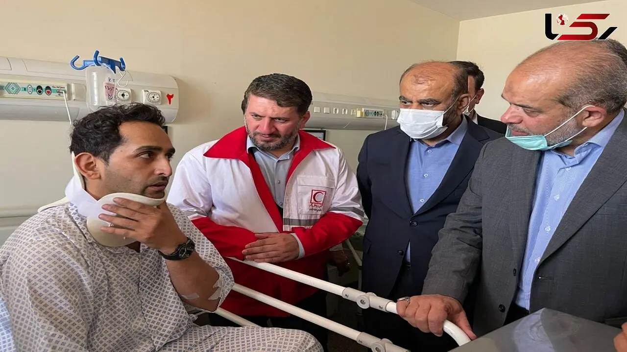 عیادت وزیر کشور از مصدومان حادثه قطار مسافری مشهد - یزد + فیلم 
