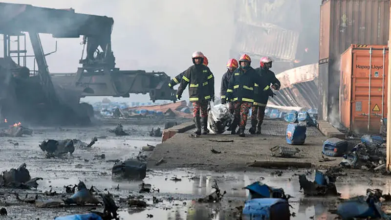 حادثه انفجار در بندر شهید رجایی بندر عباس
