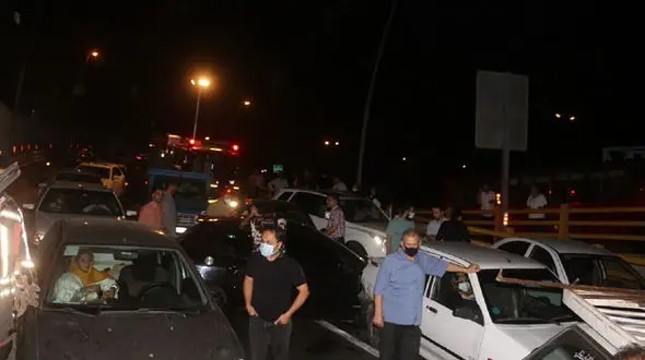 تصادف زنجیره‌ای مرگبار در اتوبان امام علی(ع) + جزییات