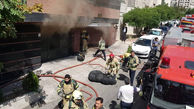 8 عکس از آتش سوزی در میدان فرهنگ سعادت آباد + فیلم