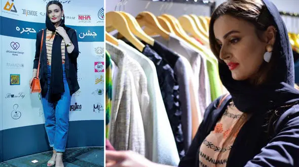 عکس / تیپ خاص نیلوفر پارسا در موسسه مد